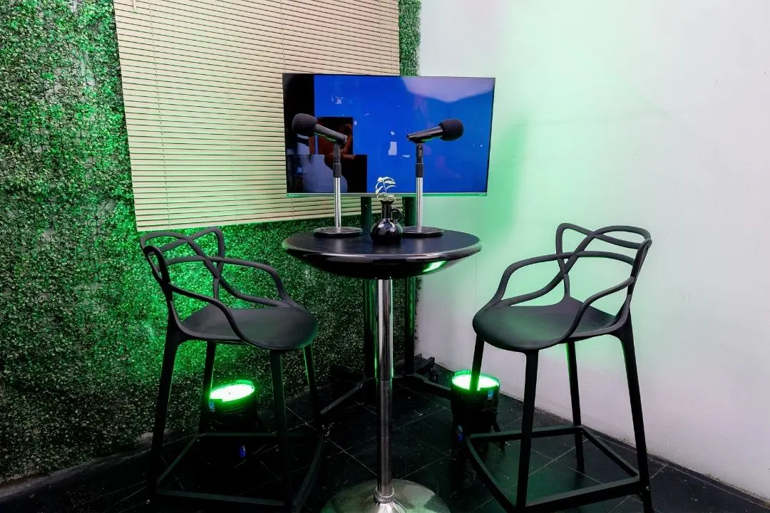 Set 5 de Popcast Estudio Lima terraza ejecutiva